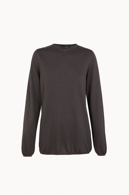 Liora, graphite organic cotton and silk sweater