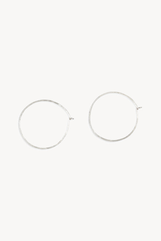 Lola, silver hoops earings