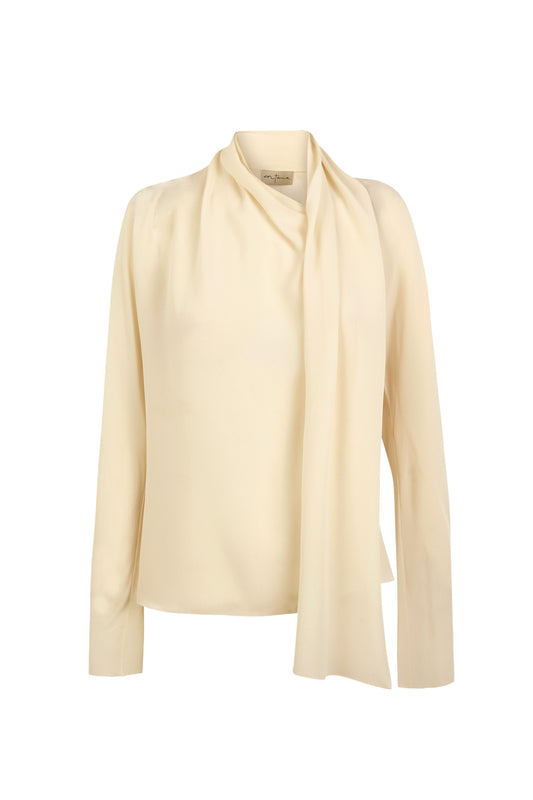 Luno, ivory silk top