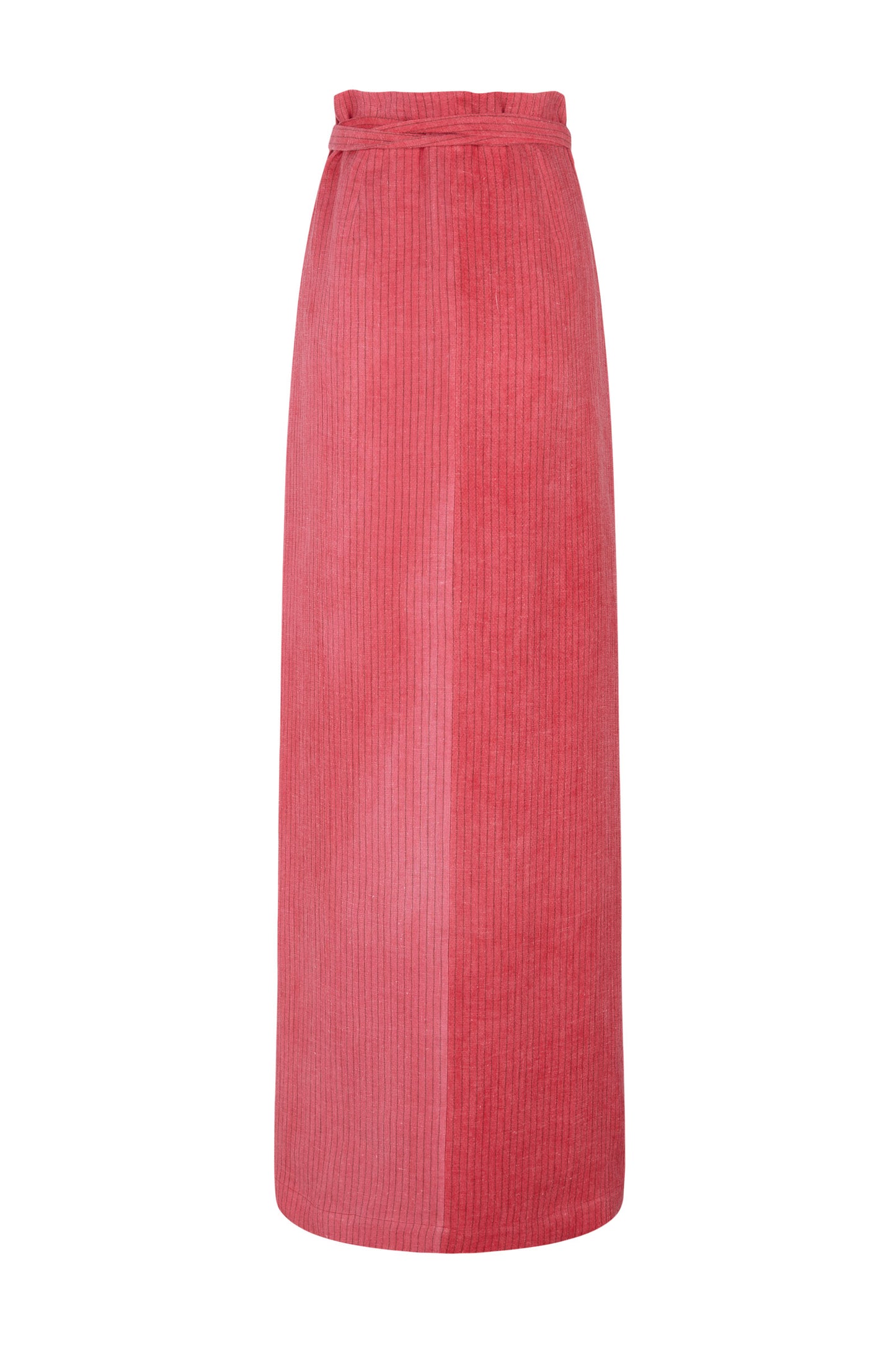 Lupe, striped maltinto linen skirt