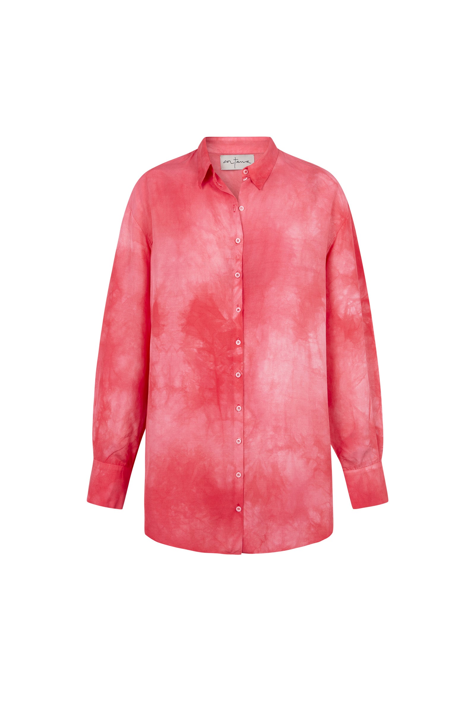 Lupita, pink maltinto silk shirt