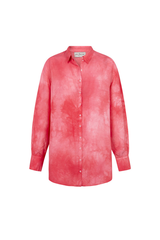 Lupita, pink maltinto silk shirt