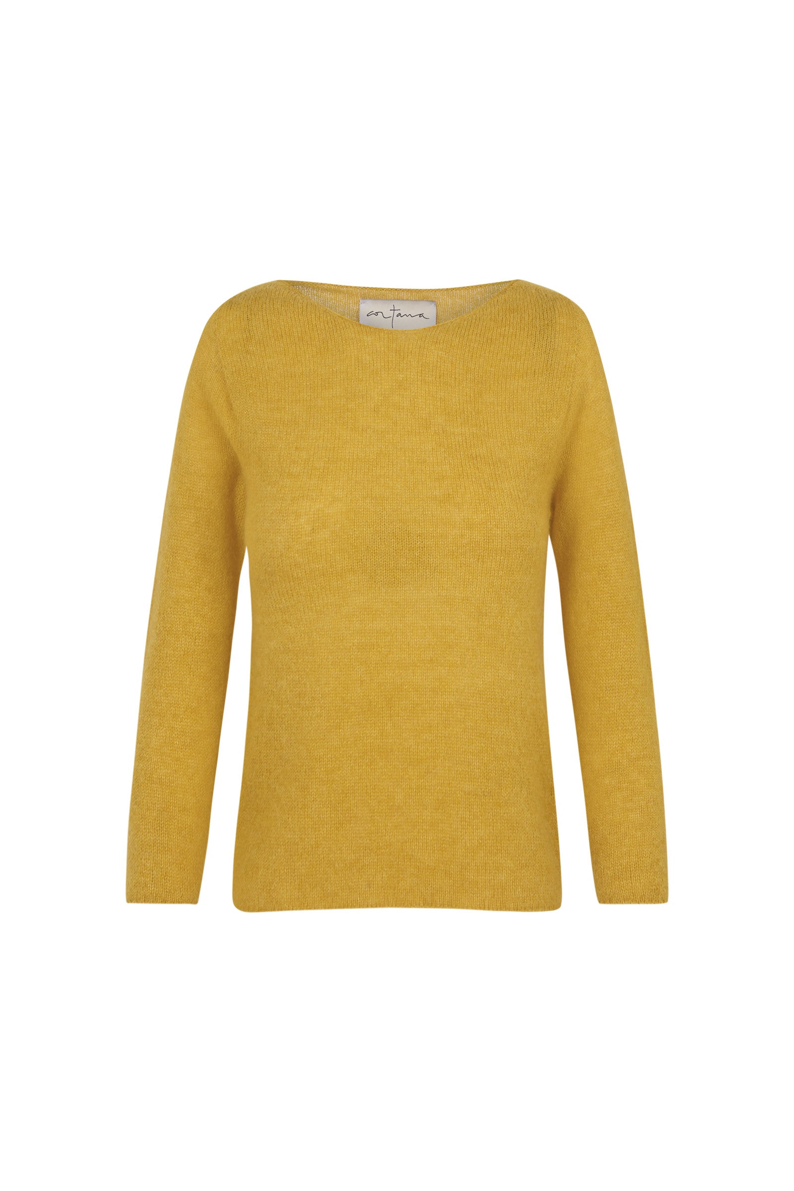 Lyn, jersey de alpaca, cachemir y seda amarillo