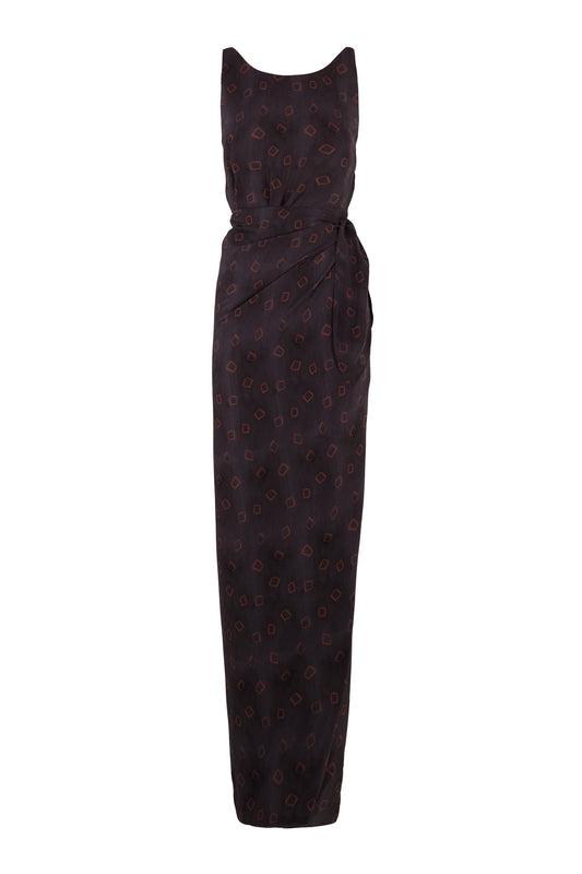 Malena, daria print silk dress