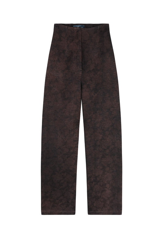 Malesia, burgundy jacquard pants
