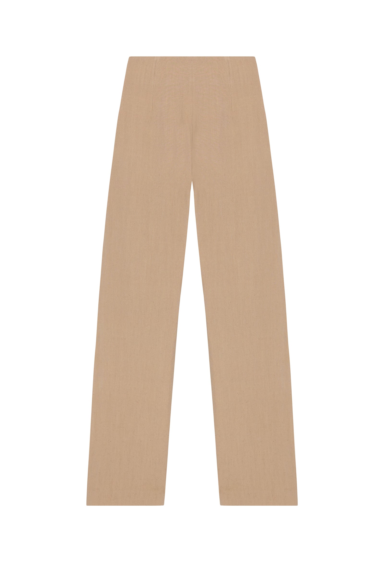 Margot, pantalon en lino y lana arena rosa