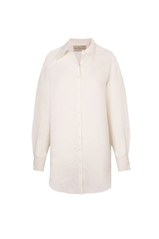 Marlo, ecru linen shirt