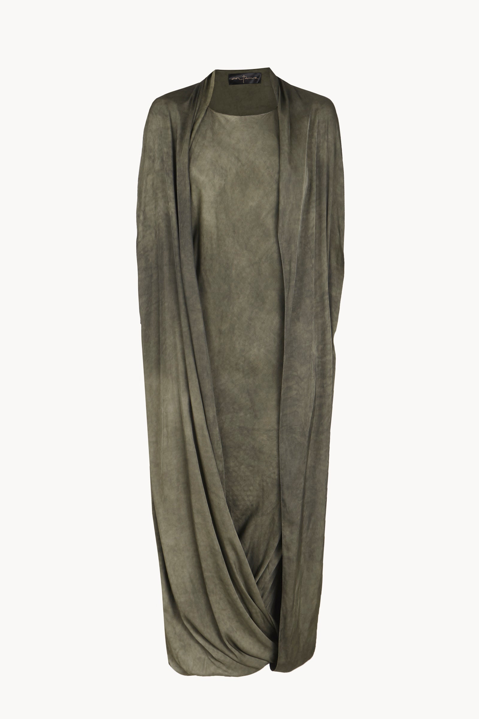 Mars, green maltinto midi dress