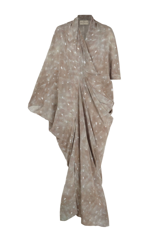 Mayu, vestido en seda organica ayaz print