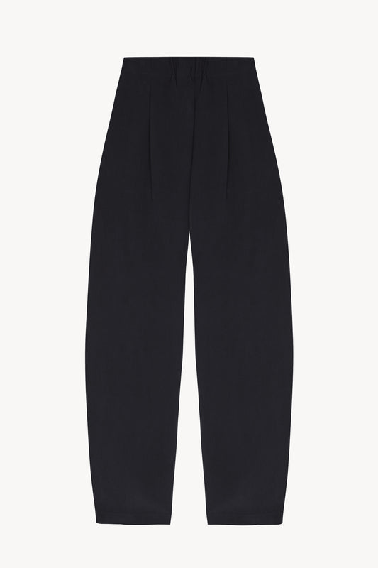 Mel, pure navy linen and silk pants