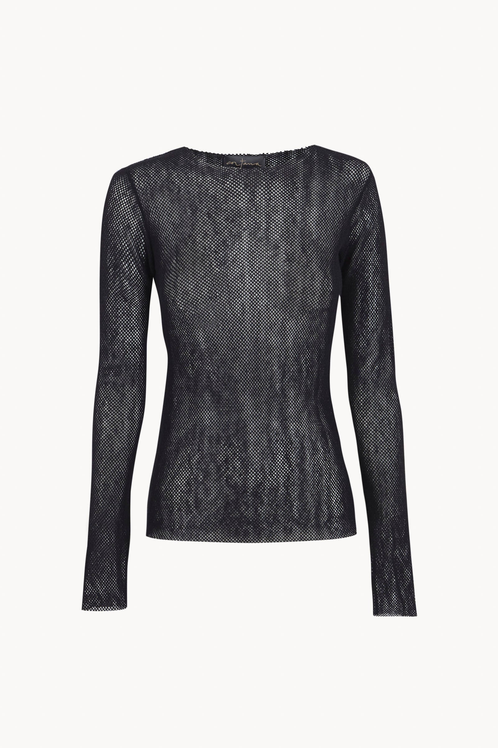 Mesh, top de rejilla de lana stretch