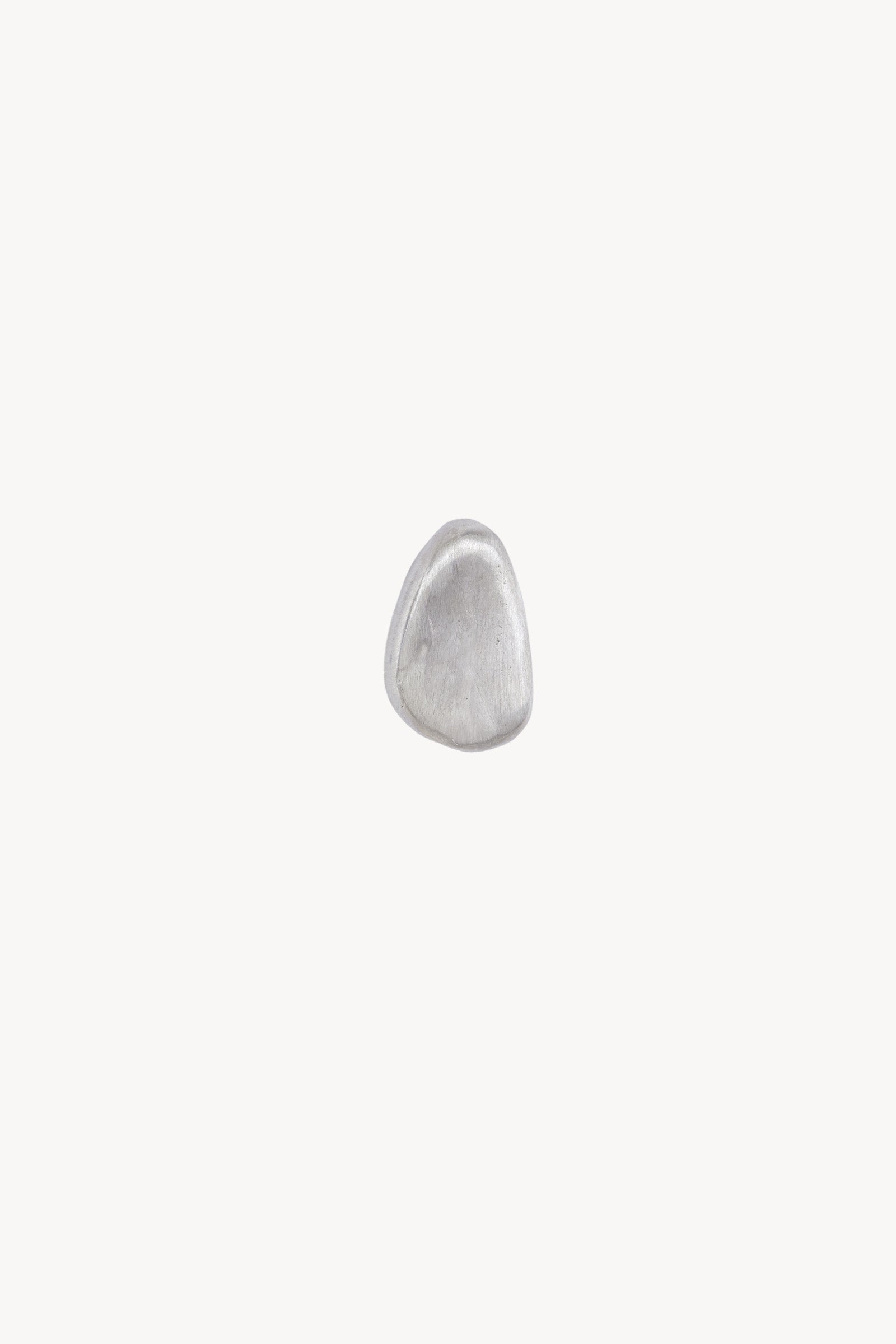 Mizar right, silver oval earring