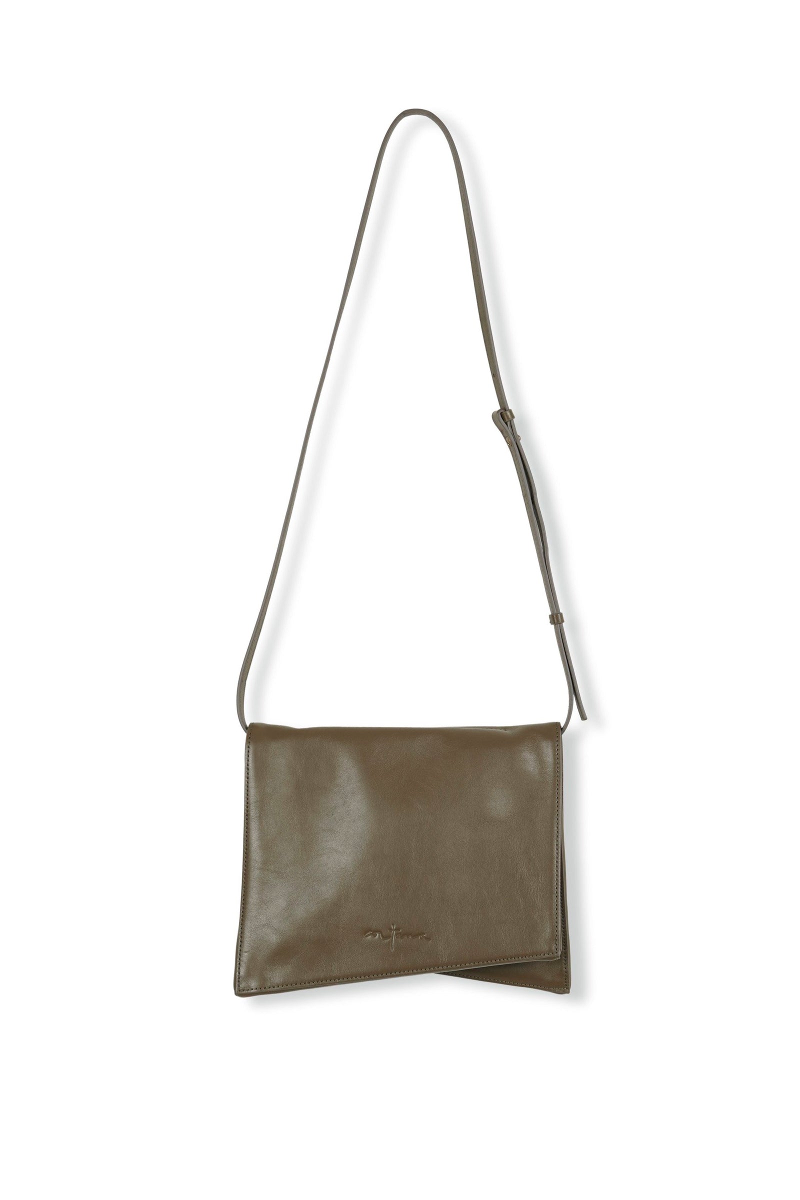 Modular, bolso en cuero kaki