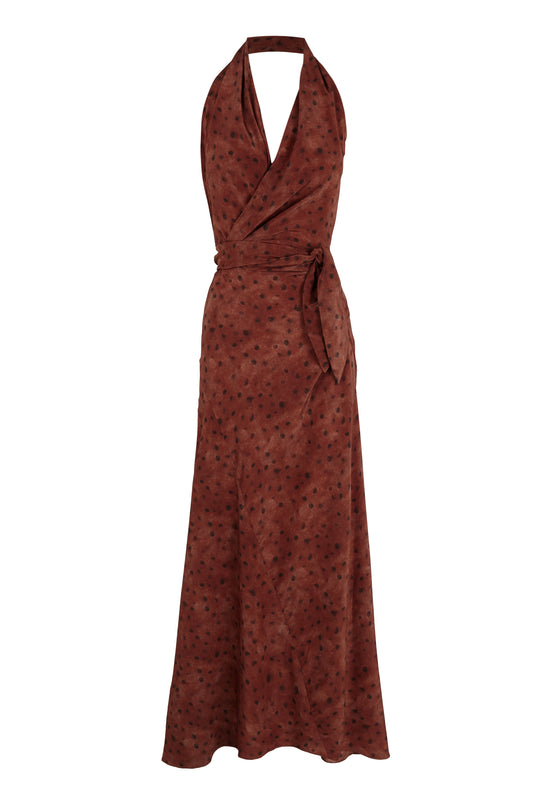 Molly, vestido de seda dots print