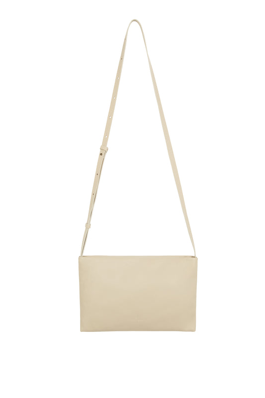 Myla, ivory leather shoulder bag
