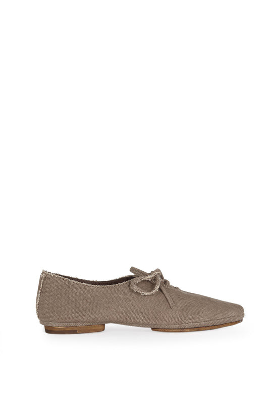 Naila, mauve cotton oxford shoes
