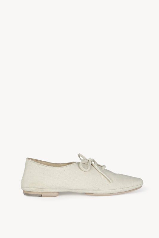 Naila, ivory cotton oxford shoes