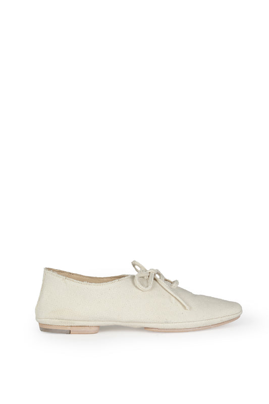 Naila, zapatos oxford de algodon marfil