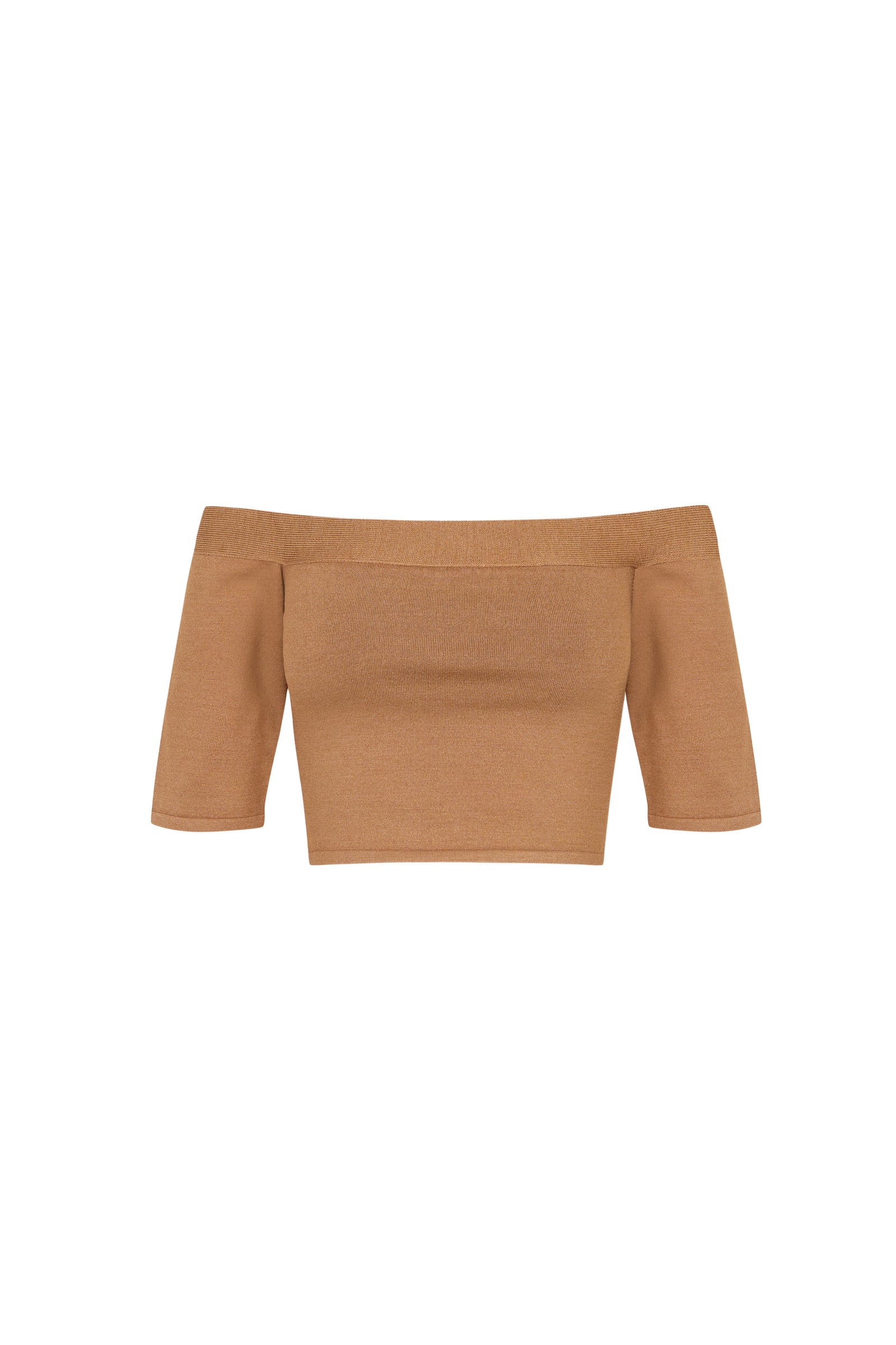 Naim, bronze knit crop top