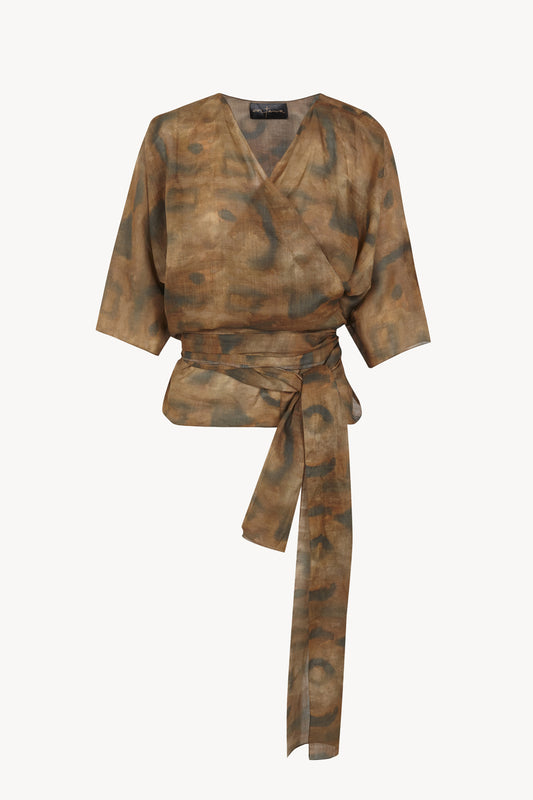 Nala, top de ramio taiyo print
