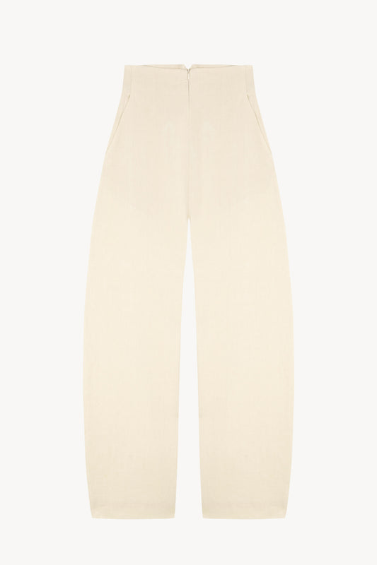 Noa, pantalon de lino y algodon marfil