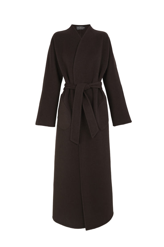 Noon, chocolate double-face coat