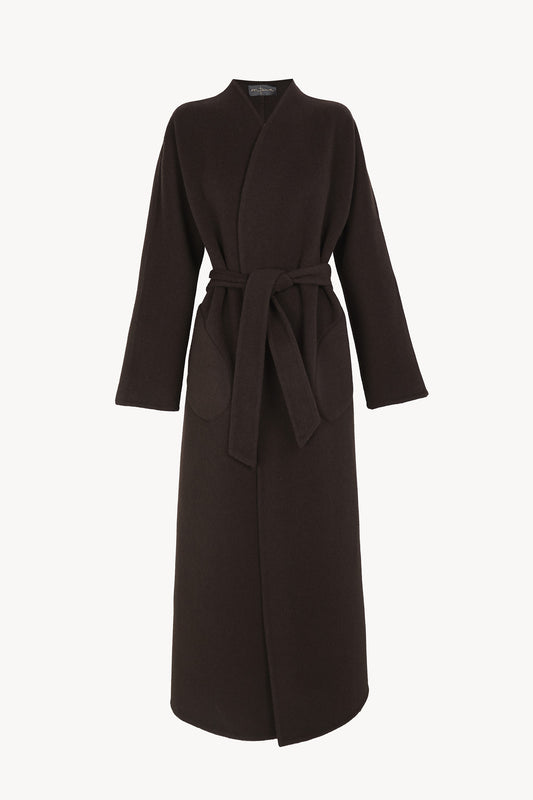 Noon, chocolate double-face coat