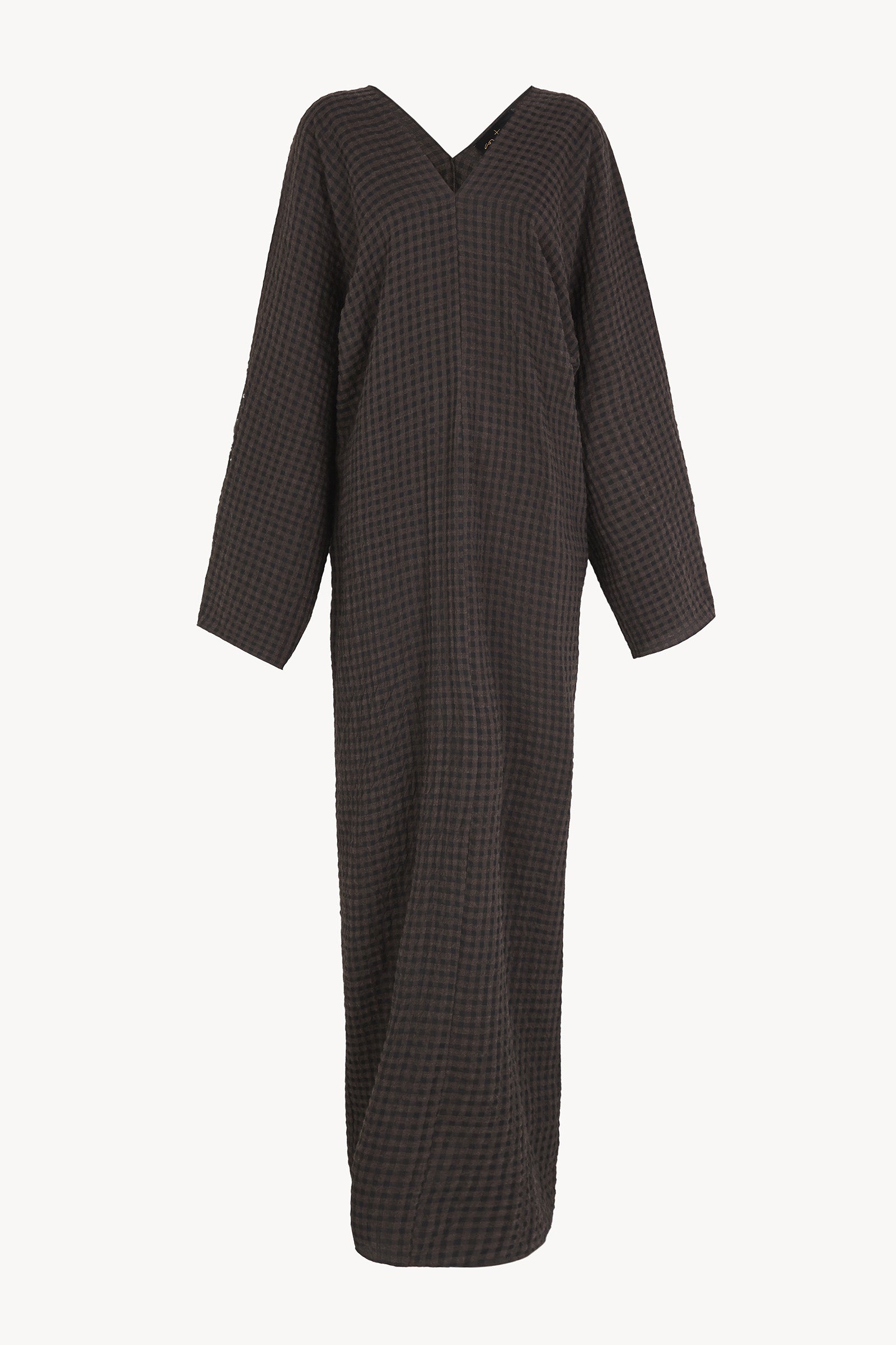 Nuna, vestido a cuadros jacquard oscuro