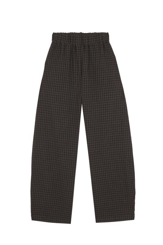 Nuna, brown checked jacquard pants