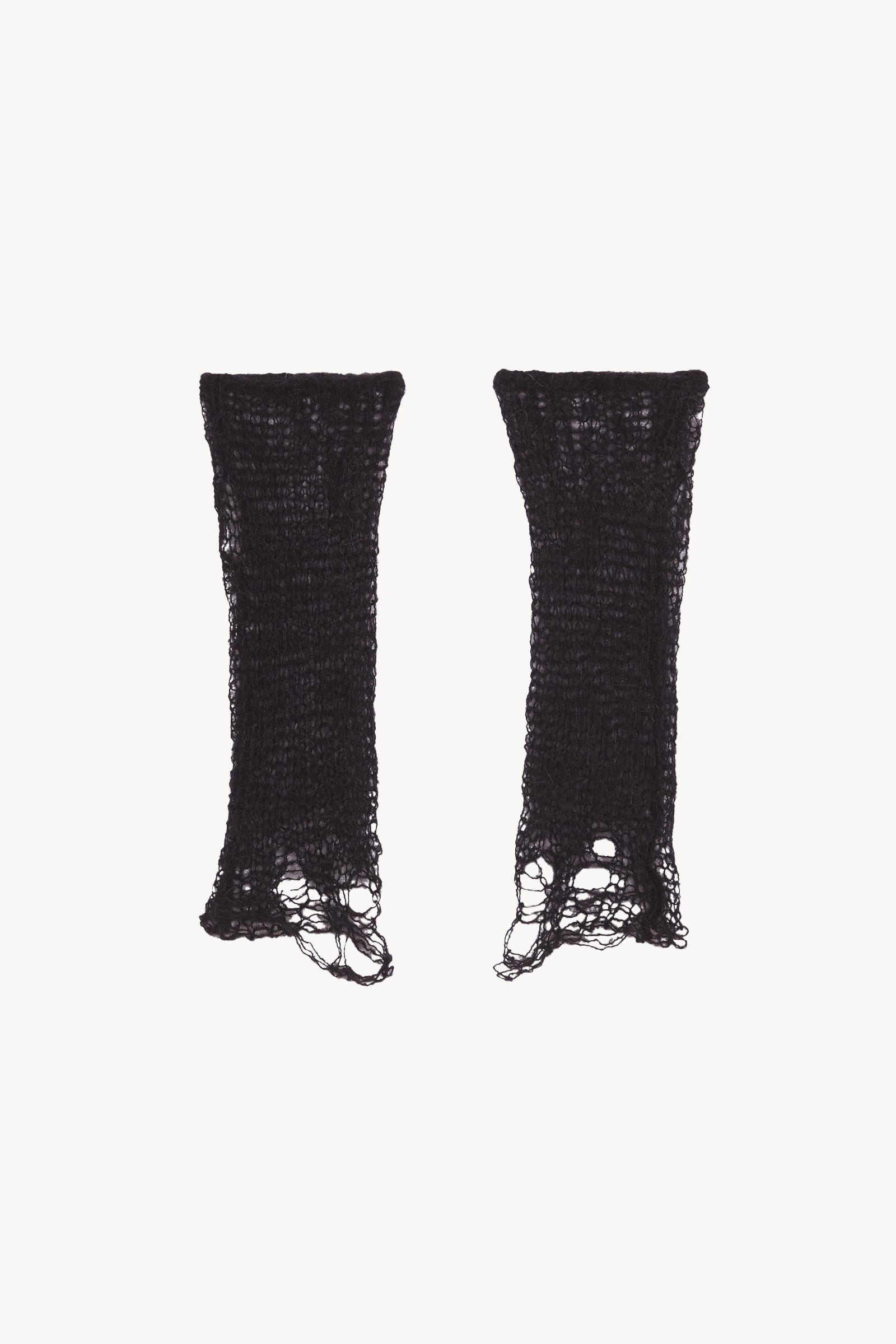Onye, short black knitwear arm warmers