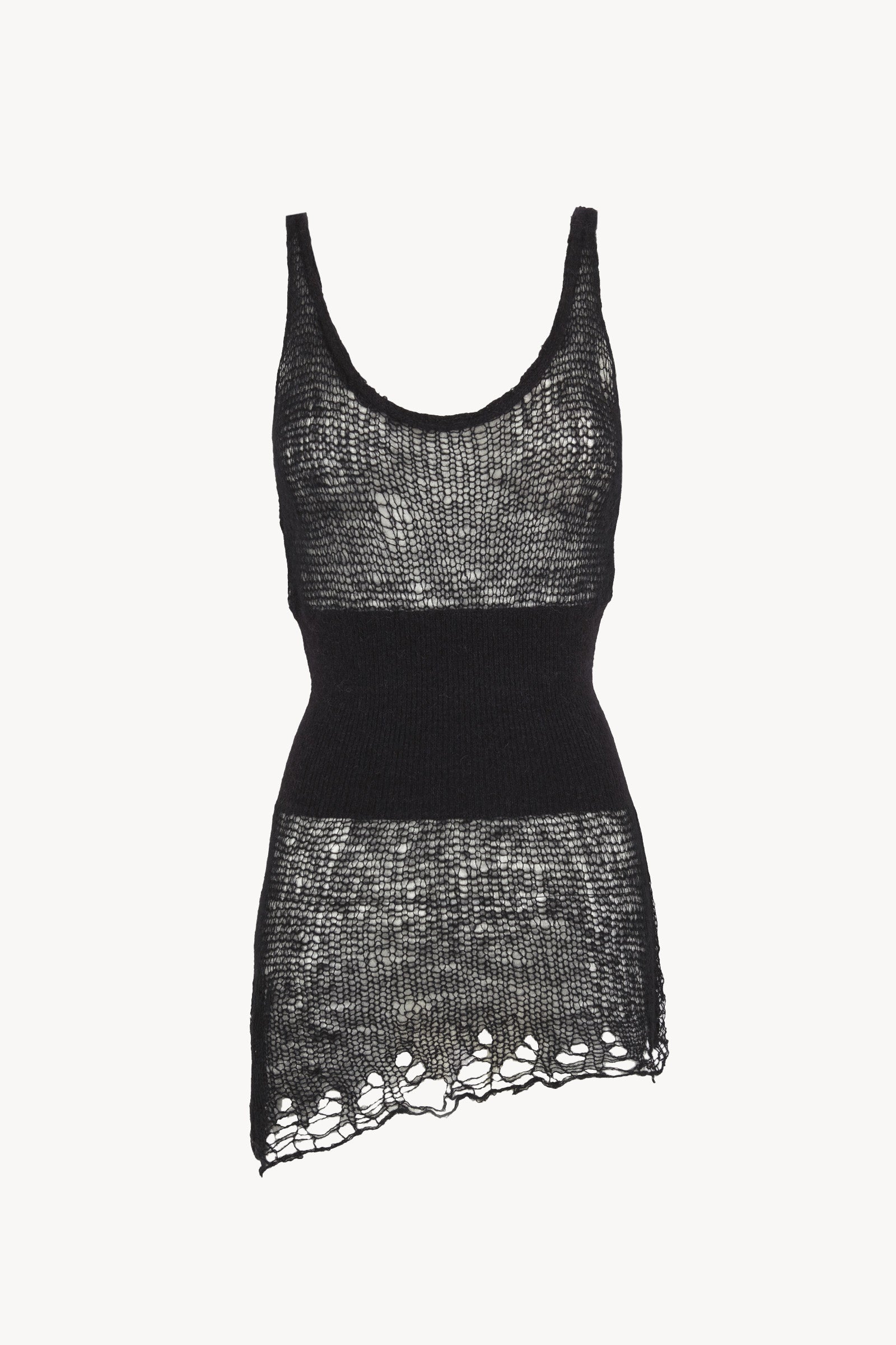 Onye, black alpaca, silk and cashmere top