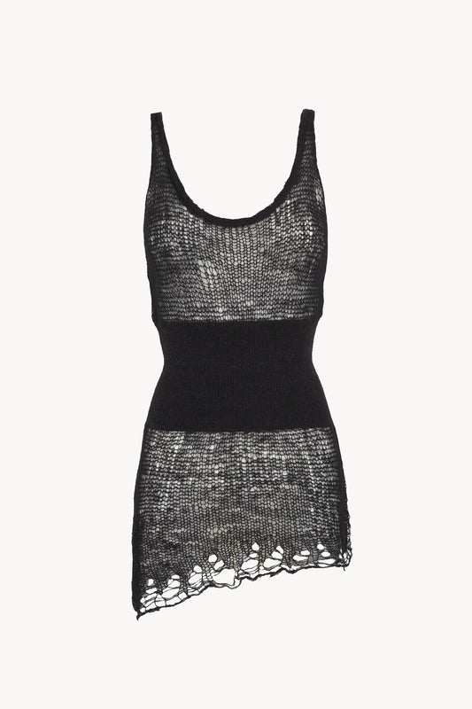 Onye, black alpaca, silk and cashmere top