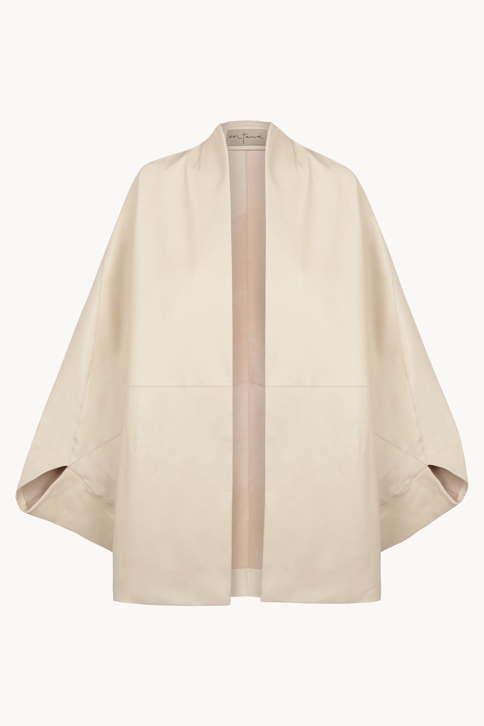 Opalo, sand leather kimono jacket