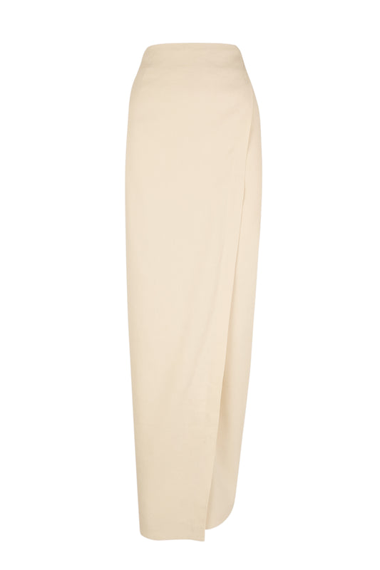 Organica, falda cruzada marfil