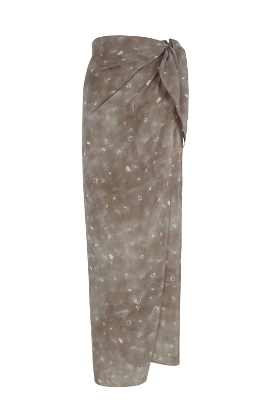 Pareo, ayaz print silk wrap skirt