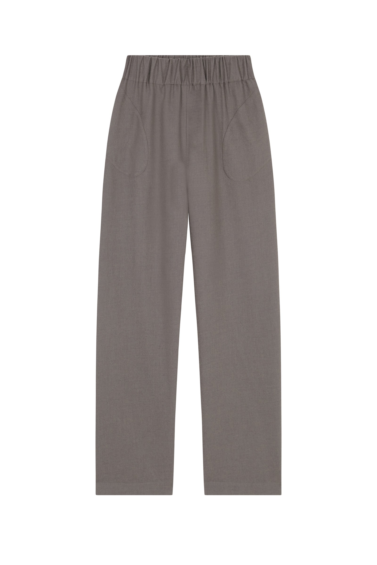 Patti, pantalón en lana virgen gris