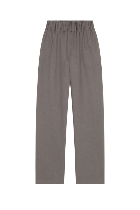 Patti, pantalón en lana virgen gris