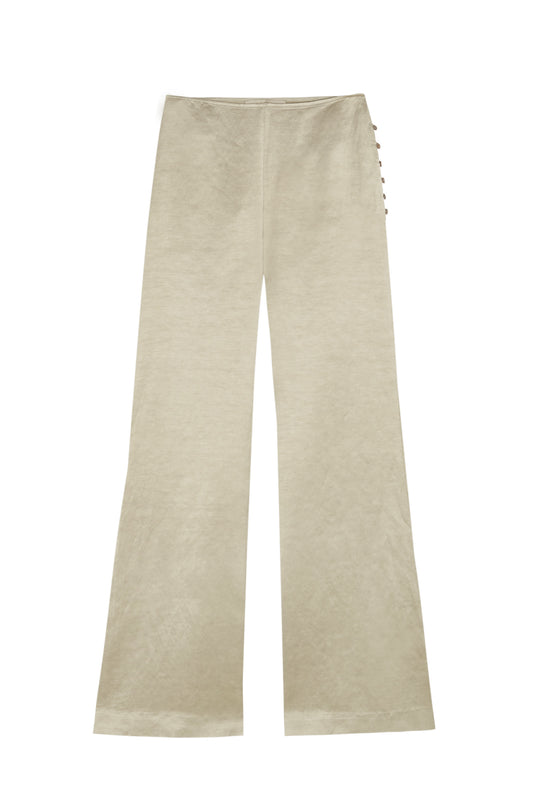 Paz, pantalon de campana nacar