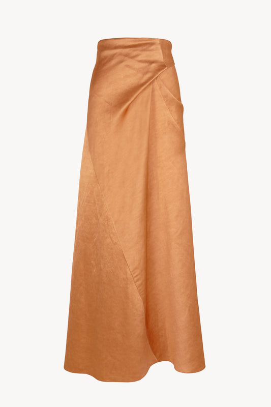 Paz, tangerine long skirt