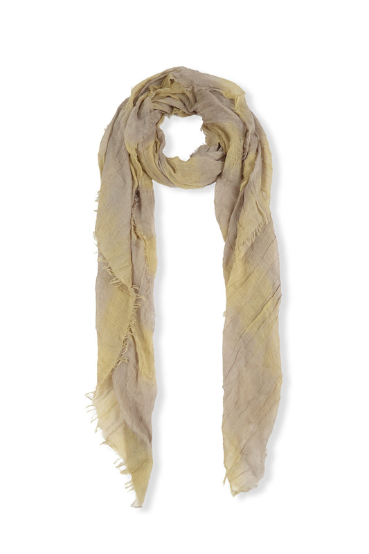 Postcal, light yellow striped scarf