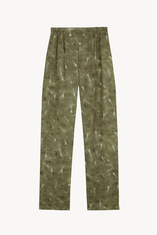 Rami, pua print ramie pants