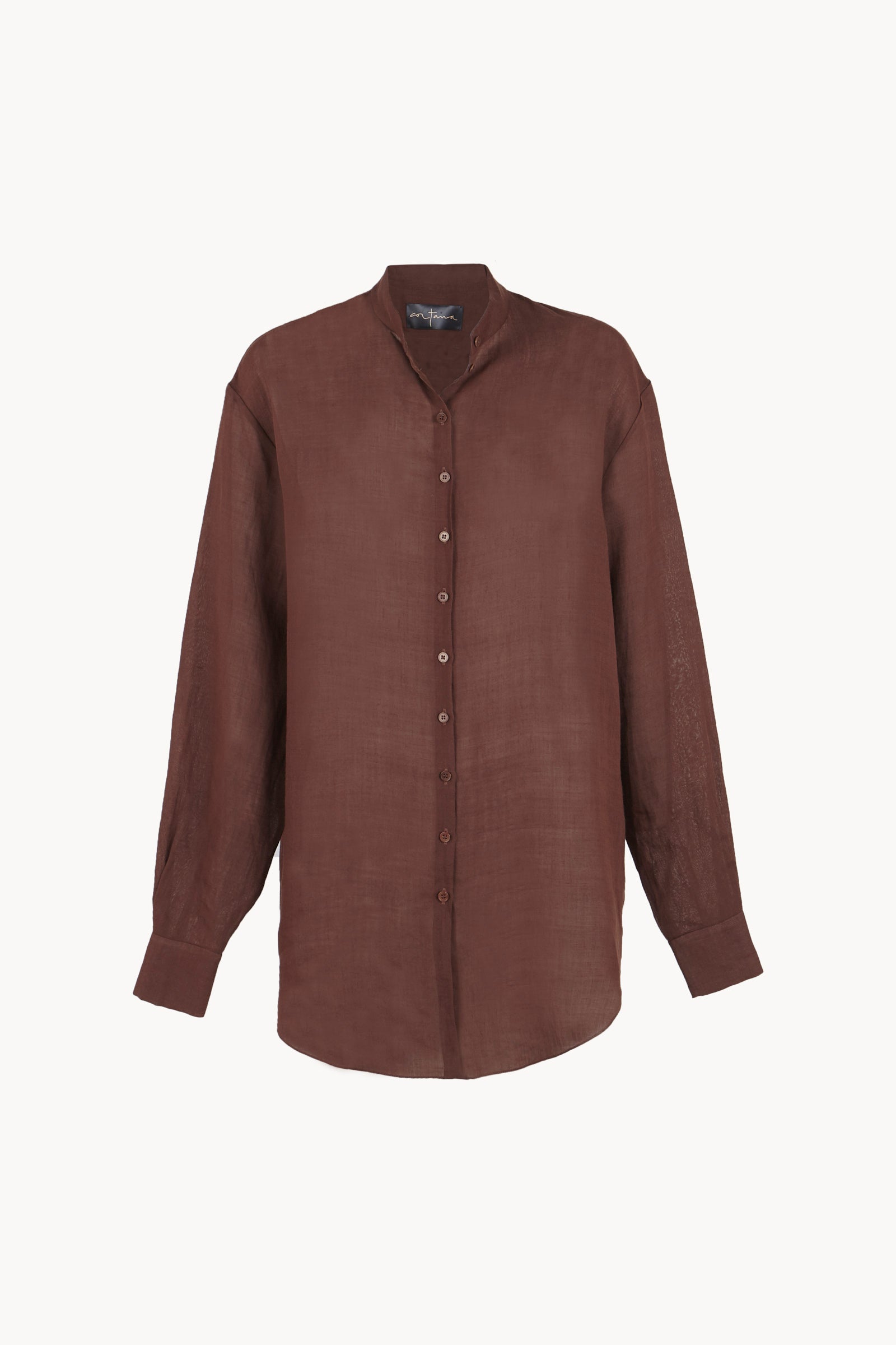 Raoul, camisa de ramio rojo tostado