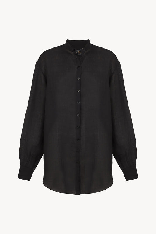 Raoul, grey oversized ramie shirt