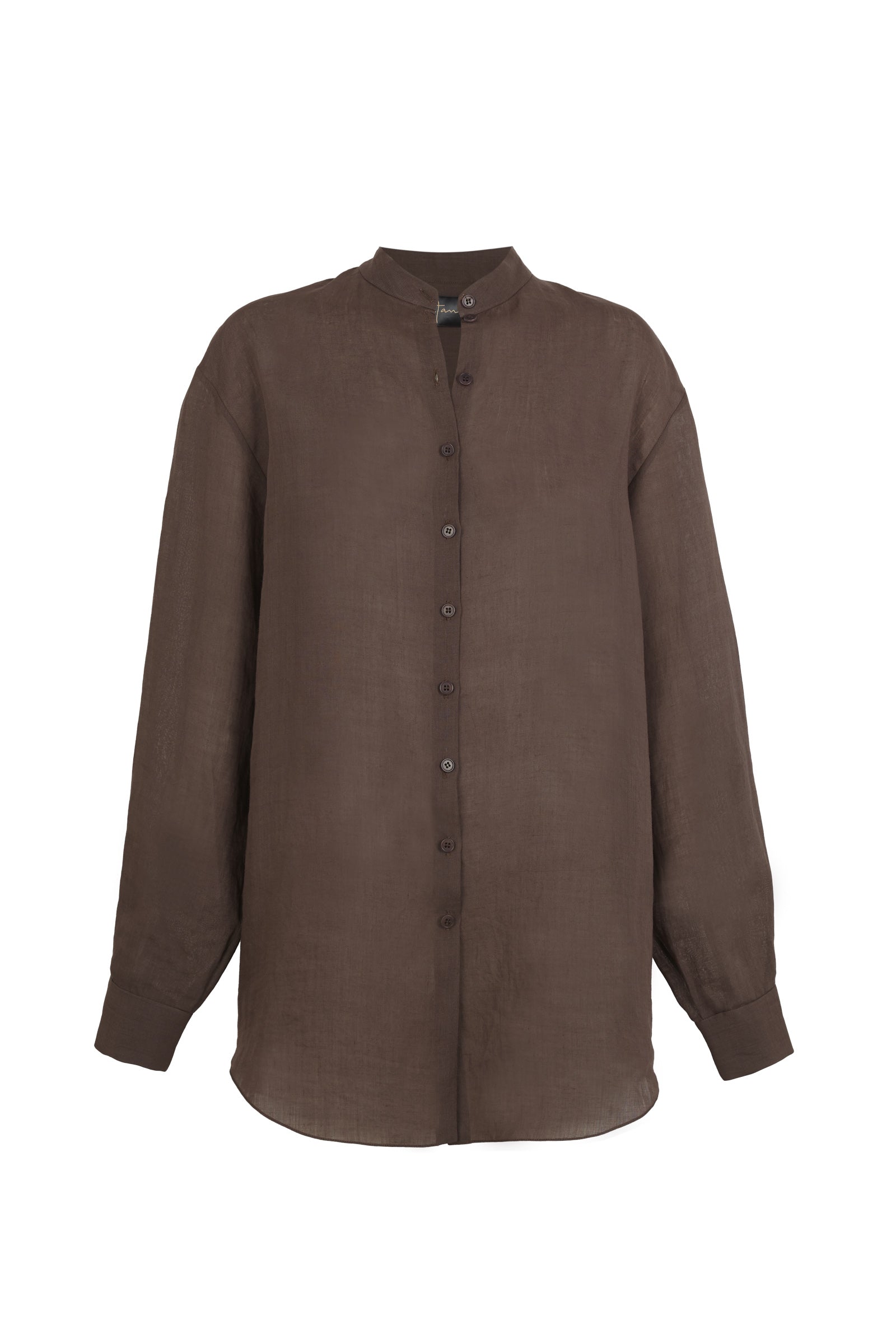 Raoul, camisa en ramio marron morado