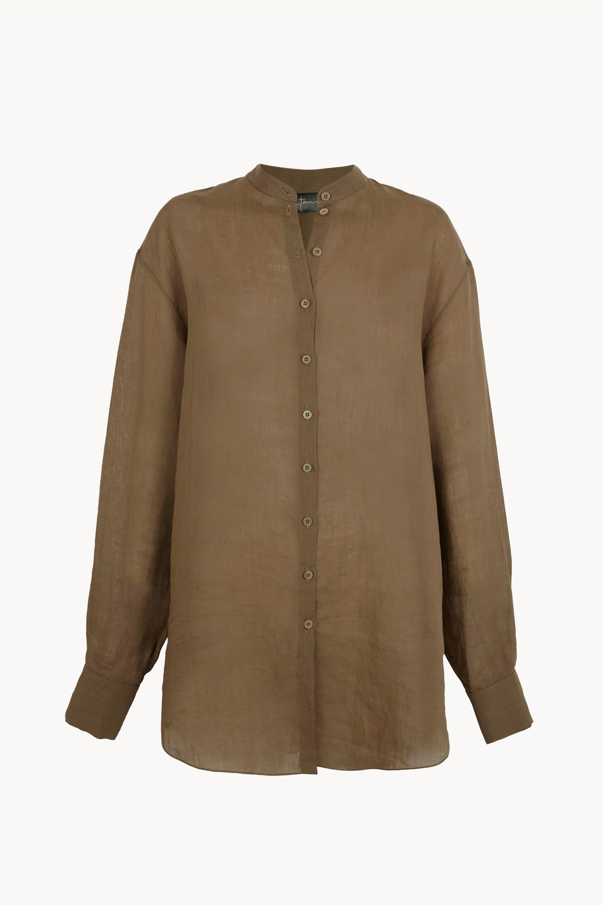Raoul, mocha ramie shirt