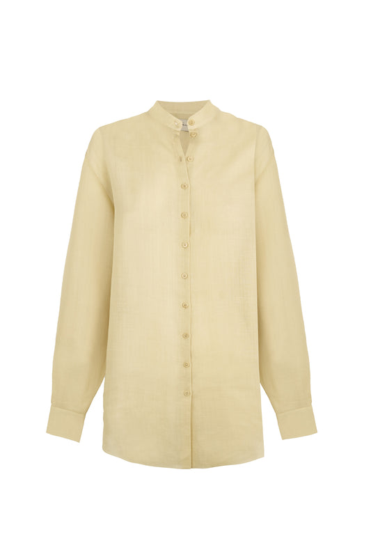 Raoul, camisa en ramio arena