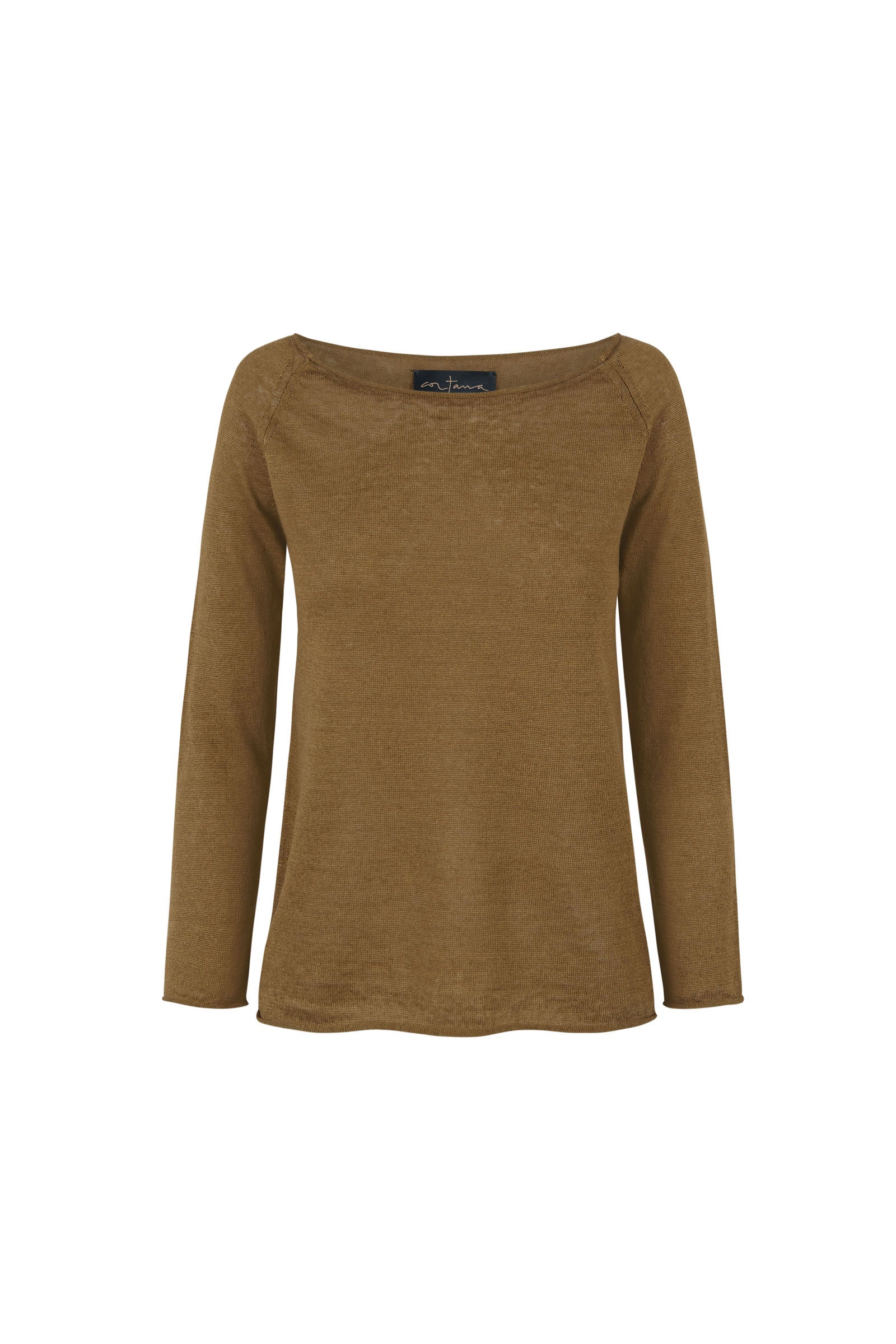 Rinen, mustard linen knit jumper