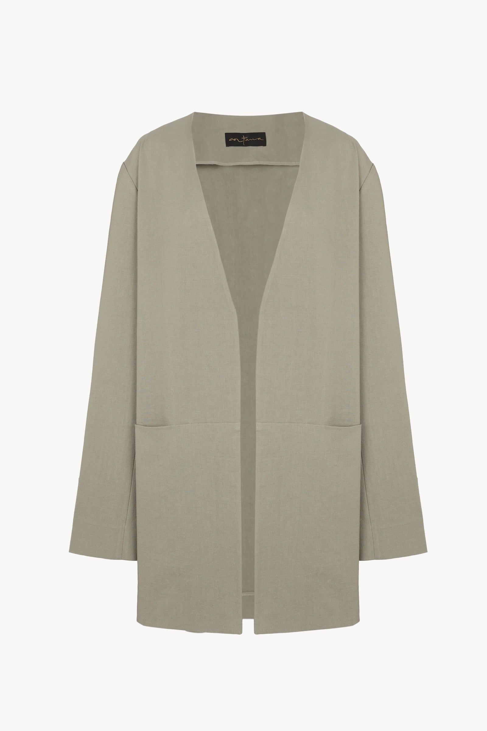 Rocco, jacket in linen and gray virgin wool