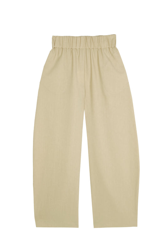 Rocco, sand linen and virgin wool pants