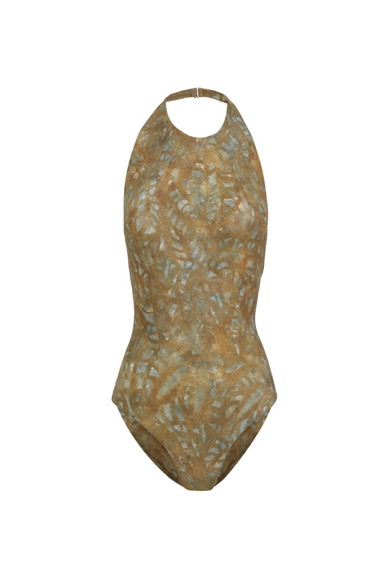 Ryo, trap print swimsuit